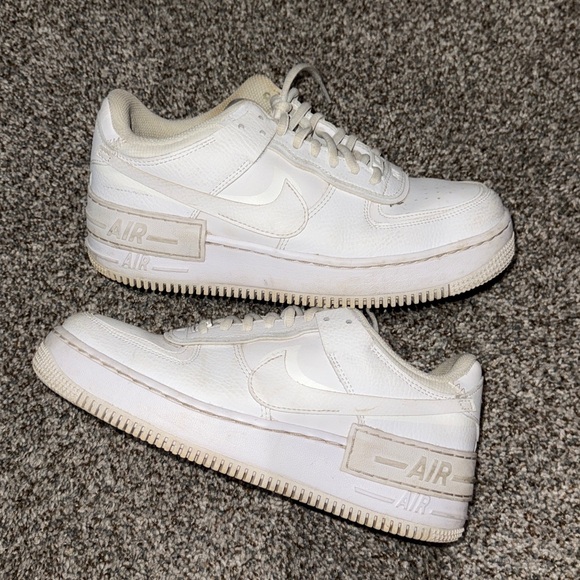 Nike Air Force 1 White Sneakers - Picture 1 of 2